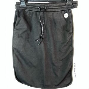 Anthropologie Scotch & Soda Pull Tie Mini Jersey Skirt Black/Cream Sz Small